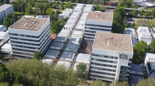 Luftbild der BCI Gebäude
