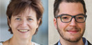  Links Portrait einer Frau, rechts Portrait eines Mannes