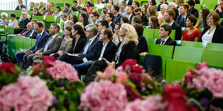 Publikum im Hörssal des Seminargebäudes an der TU Dortmund