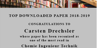Veröffentlichung der CVT als top download in Chemie Ingenieur Technik