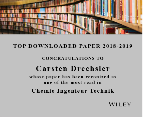 Veröffentlichung der CVT als top download in Chemie Ingenieur Technik